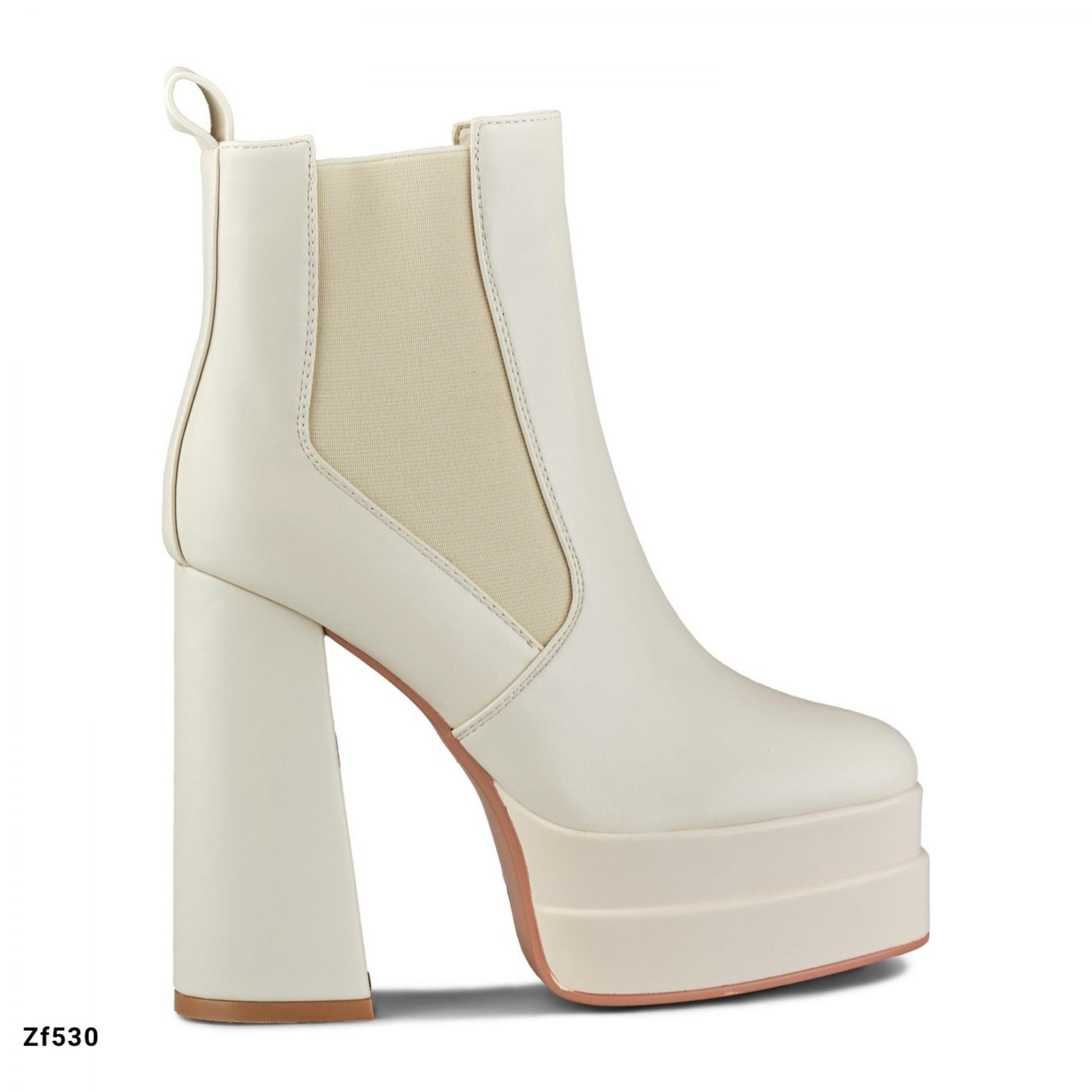 Botin beige plataforma 4cm tacon 13cm BJ11-12KB C15